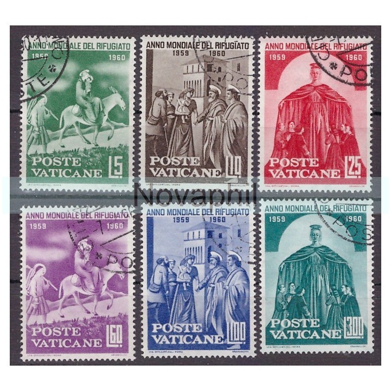 VATICANO - 1960 -  ANNO DEL RIFUGIATO  SERIE  USATA