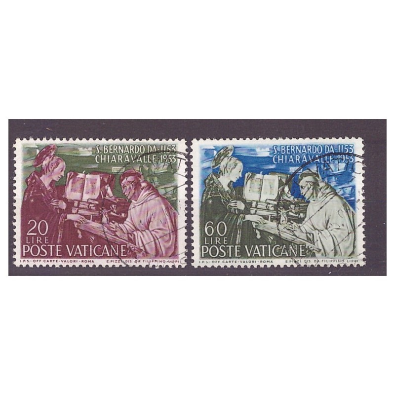 VATICANO - 1953 - SAN BERNARDO CHIARAVALLE SERIE USATA