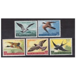 SAN MARINO 1959 - FAUNA AVICOLA POSTA AEREA SERIE NUOVA **