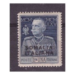 SOMALIA ITALIANA 1925 -  GIUBILEO DEL RE  1 LIRA DENT 13  NUOVA **