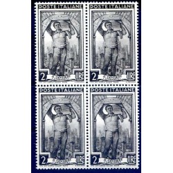 ITALIA 1950 - LAVORO Lire 2 QUARTINA NUOVA **
