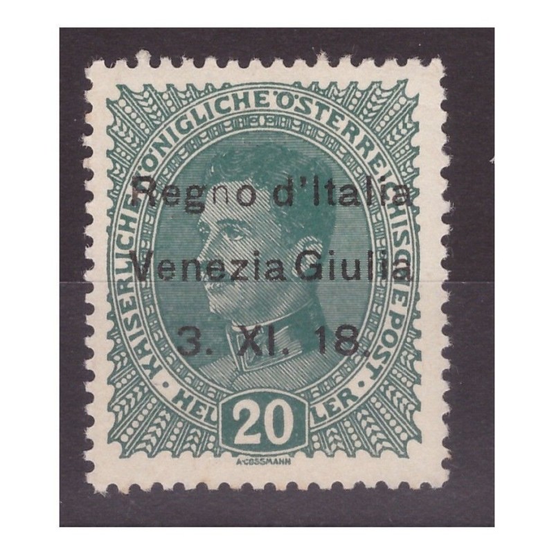VENEZIA GIULIA 1918 - 20 HELLER NUOVO **