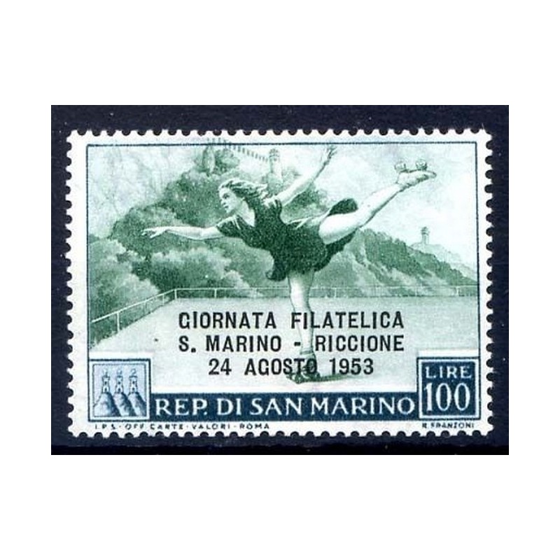 SAN MARINO 1953 - GIORNATA FILATELICA RICCIONE NUOVO **