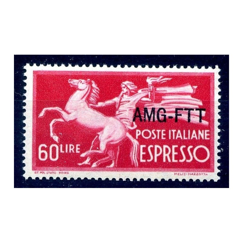 Trieste A - 1950 ESPRESSO DEMOCRATICA Lire 60 NUOVO **