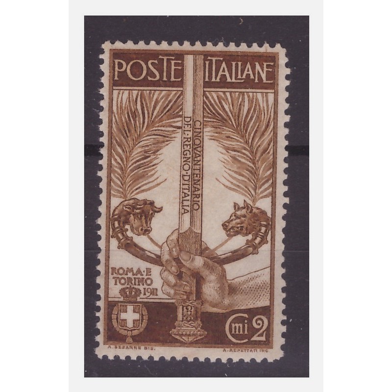 REGNO 1911 -  UNITA' D'ITALIA  CENTESIMI 2  -  NUOVO **