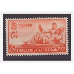 AFRICA ORIENTALE ITALIANA - 1938  Lire 1,75 ARANCIO NUOVO **