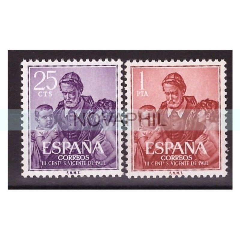 SPAGNA 1960 - SAN VINCENZO DI PAOLA - SERIE NUOVA **