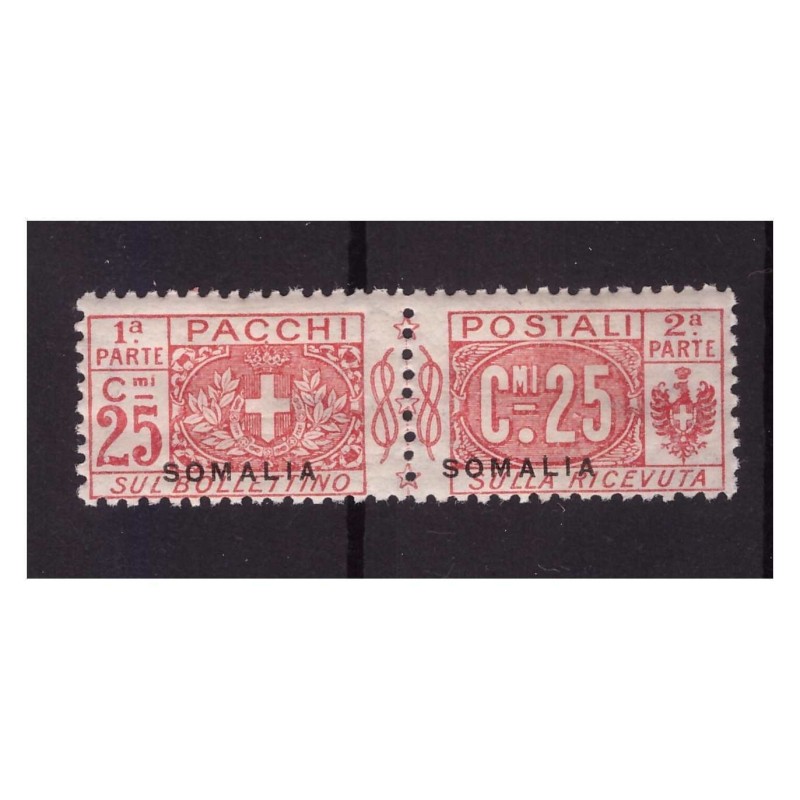 SOMALIA  ITALIANA 1923   -   PACCHI POSTALI   -  CENTESIMI 25  NUOVO  **