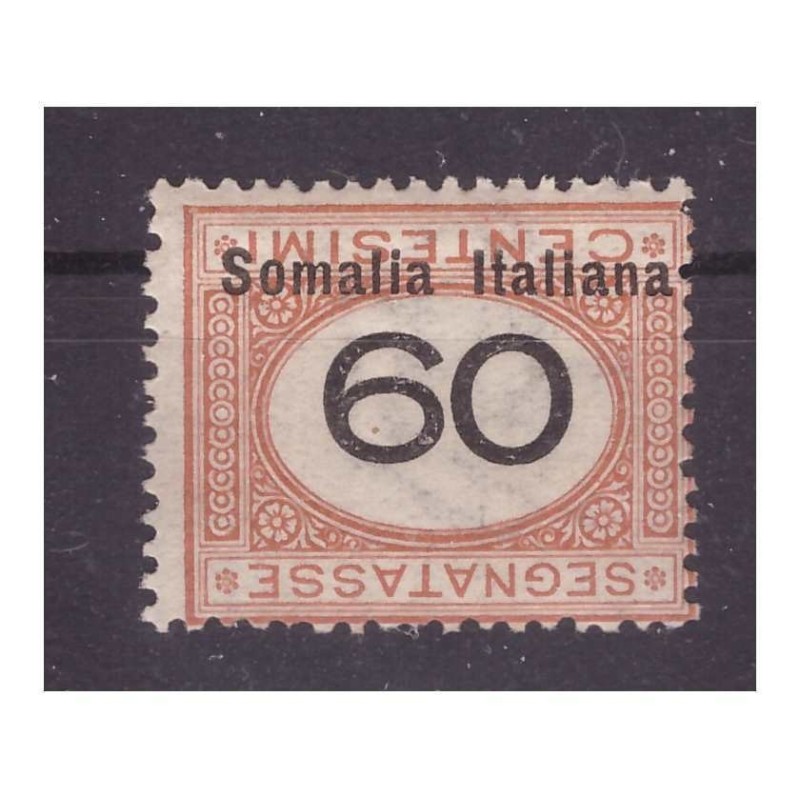 SOMALIA  1926 - SEGNATASSE  CENT. 60  SOPRASTAMPA CAPOVOLTA   NUOVO   **