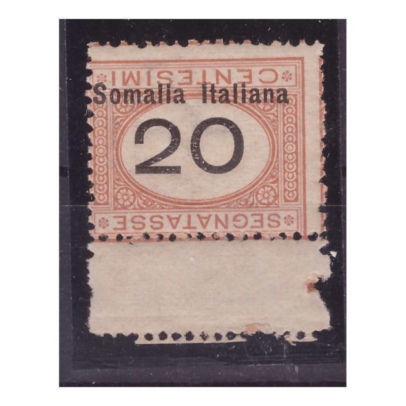 SOMALIA  1926 - SEGNATASSE  CENT. 20  SOPRASTAMPA CAPOVOLTA   NUOVO   **