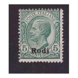 ISOLE EGEO RODI 1912 - Centesimi 5 NUOVO **