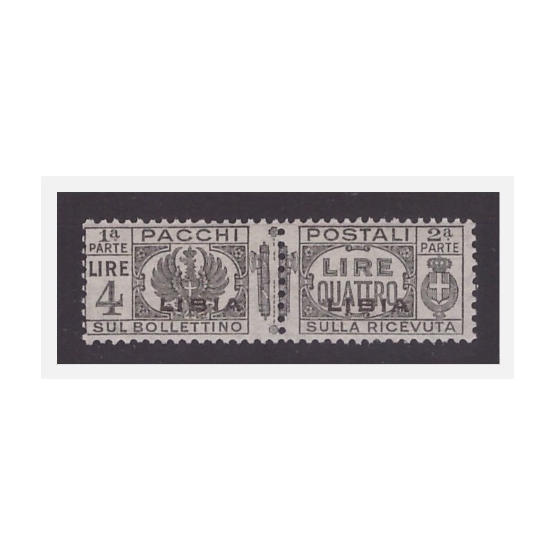 LIBIA 1927 - PACCHI POSTALI - 4 lire   NUOVO **
