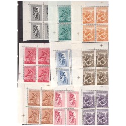 VATICANO - 1956   POSTA AEREA  ARCANGELO GABRIELE  SERIE  QUARTINA NUOVA **