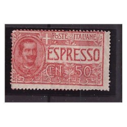 REGNO ESPRESSI 1920 - Centesimi 50  STAMPA SMOSSA   NUOVO *