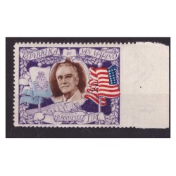 SAN MARINO 1947 - ROOSEVELT 5 LIRE NON DENT. A DESTRA  NUOVO   **