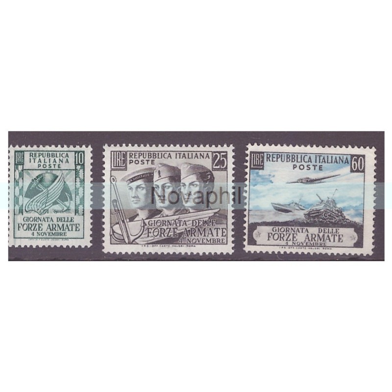 ITALIA 1952 - FORZE ARMATE SERIE NUOVA **