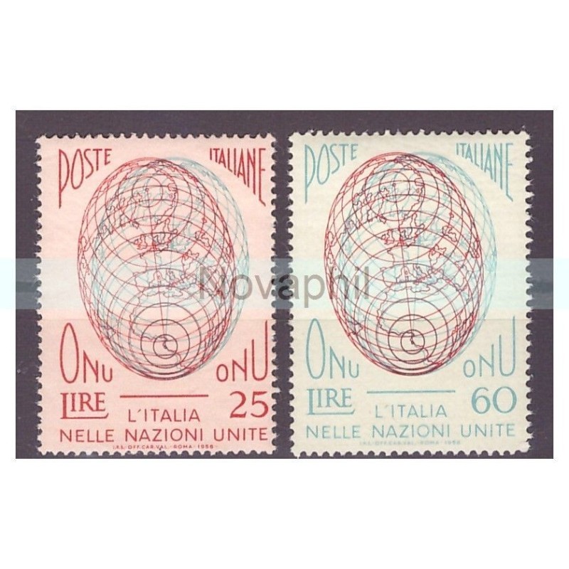 ITALIA 1956 - ONU SERIE NUOVA **