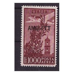 TRIESTE A - CAMPIDOGLIO AEREA Lire 1000  26A  dent 14 x 131/4 nuovo **
