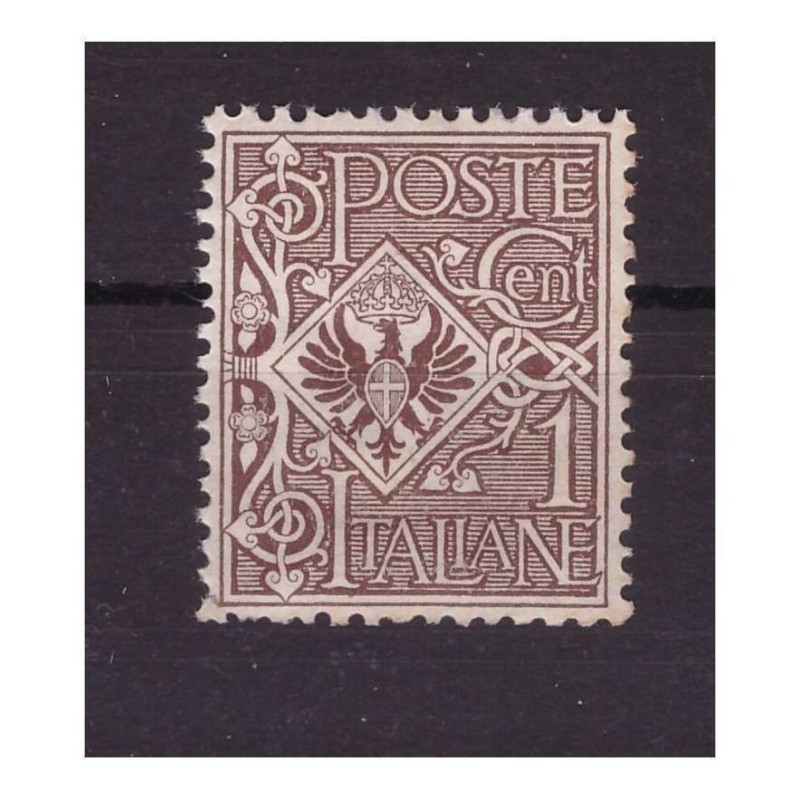 REGNO 1901 - FLOREALE - Cent. 1 - NUOVO ** CENTRATURA LUSSO
