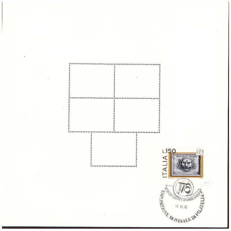 1976 - Foglietto Speciale esposizione mondiale Italia 76 ANNULLO FDC - RAY