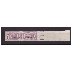 ERITREA 1927 - PACCHI POSTALI  1  LIRA    NUOVO **