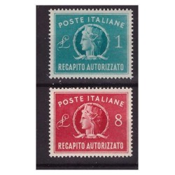ITALIA 1947 RECAPITO AUTORIZZATO  SERIE NUOVA  ** LUSSO