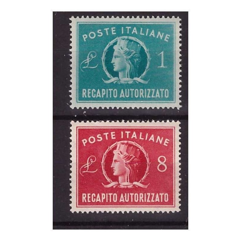 ITALIA 1947 RECAPITO AUTORIZZATO  SERIE NUOVA  ** LUSSO