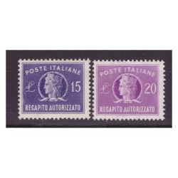 ITALIA 1949 RECAPITO AUTORIZZATO  SERIE NUOVA  **