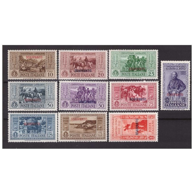 EGEO  1932 -  SCARPANTO - GARIBALDI  SERIE NUOVA  *
