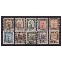 LIBIA 1924 - PITTORICA   10  VALORI  -  SERIE   NUOVA   *
