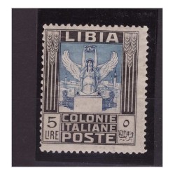 LIBIA 1940 - PITTORICA   5  LIRE    NUOVO   **