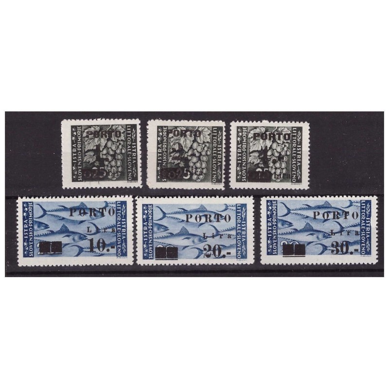 1946 - LITORALE SLOVENO  SEGNATASSE    SERIE   NUOVA  **