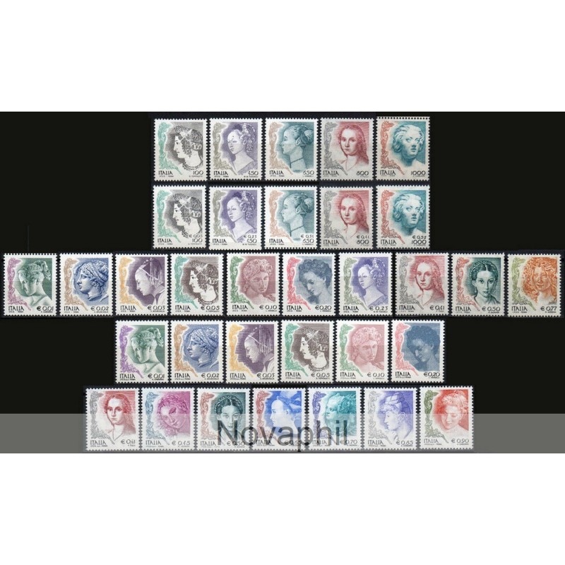 ITALIA 1998/2004 - DONNE NELL'ARTE EMISSIONE  COMPLETA NUOVA  **