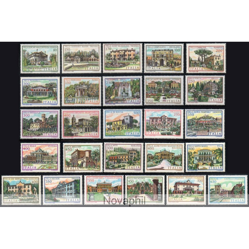 ITALIA 1980/86  - TEMATICA VILLE  D ' ITALIA   COMPLETA NUOVA  ** 26 VALORI
