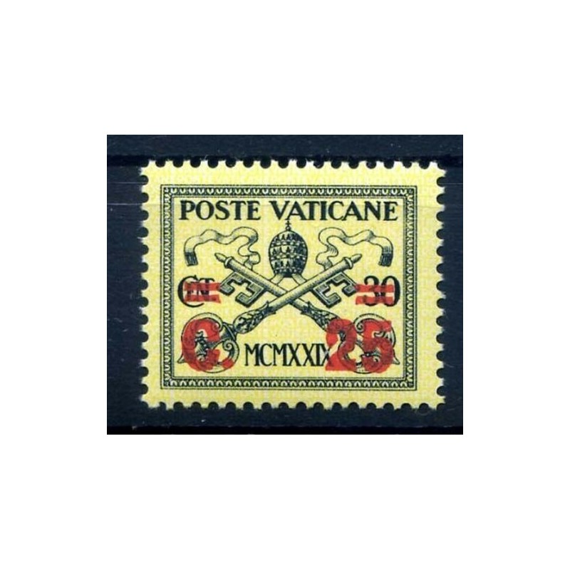 VATICANO - 1931 c. 25 su 30 "giallino" NUOVO **