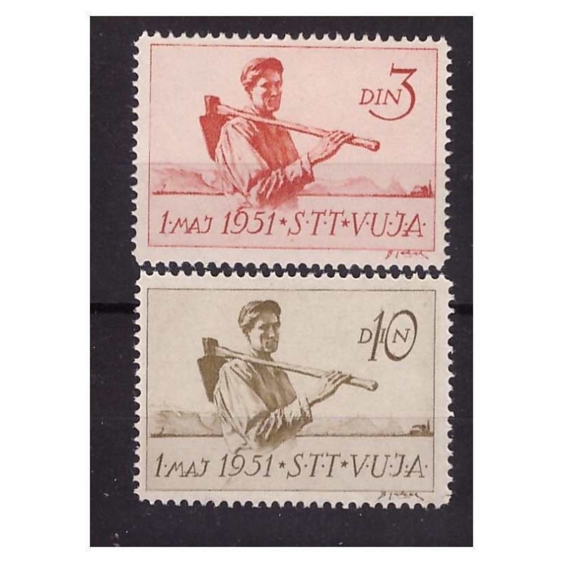 TRIESTE B - 1951  I° MAGGIO  SERIE NUOVA   **