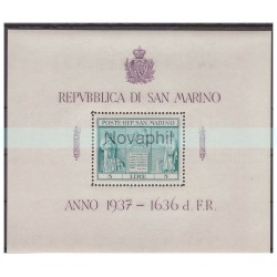 SAN MARINO 1937 -  FOGLIETTO INDIPENDENZA  NUOVO    **