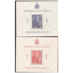 SAN MARINO 1938 -  FOGLIETTI   LINCOLN   NUOVI    **