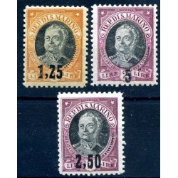 SAN MARINO 1927  - ONOFRI SOPRASTAMPATI  SERIE  NUOVA **