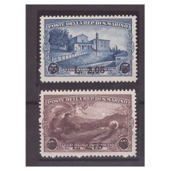 SAN MARINO 1936 -  SAN FRANCESCO  SOPRASTAMPATI  SERIE   NUOVA    **