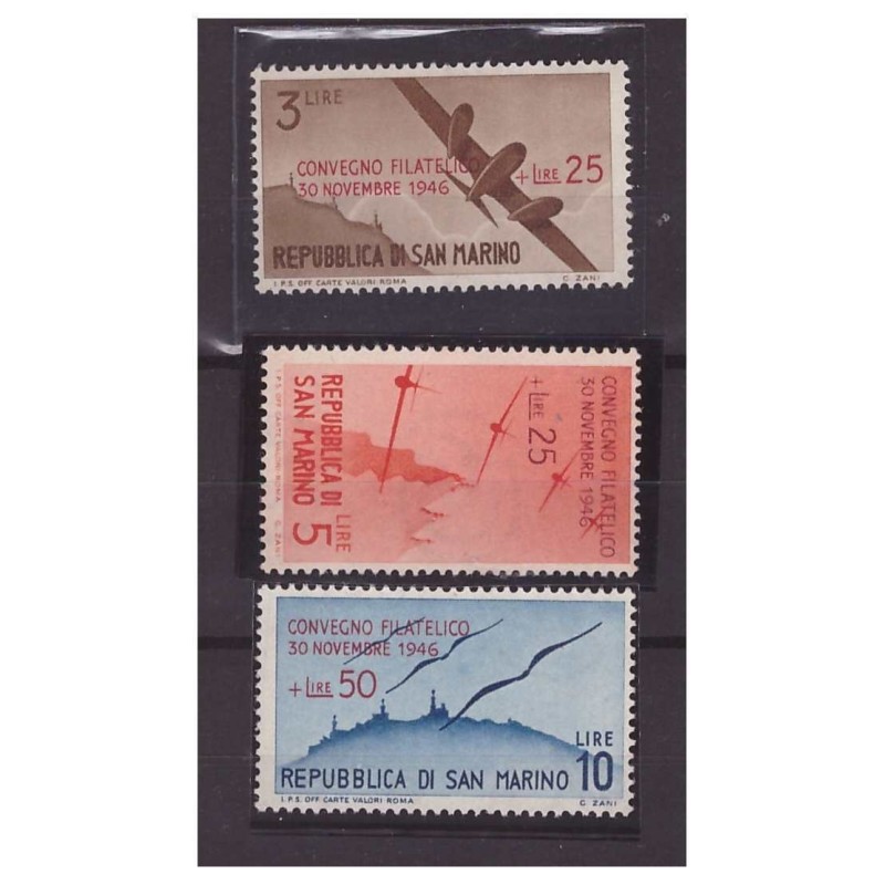 SAN MARINO 1946 -  CONVEGNO FILATELICO  SERIE   NUOVA    **