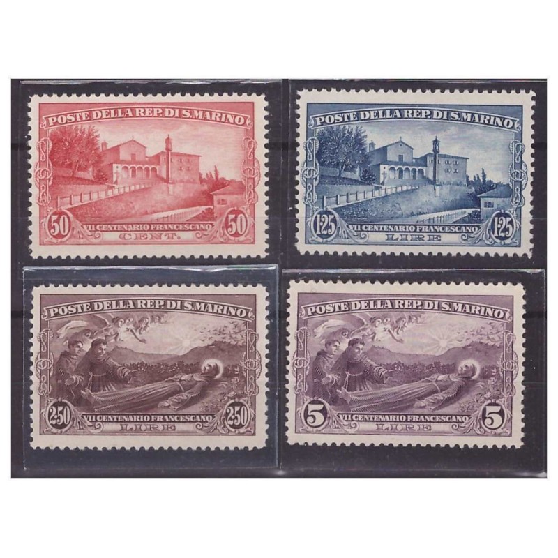 SAN MARINO 1928 -  SAN FRANCESCO    SERIE   NUOVA    **