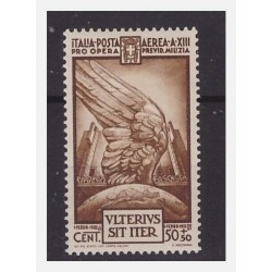 REGNO 1935  -  QUARTA MILIZIA  POSTA AEREA  CENT  50   NUOVO  **