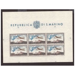 SAN MARINO 1951 - FOGLIETTO BANDIERA     NUOVO **  LUSSO