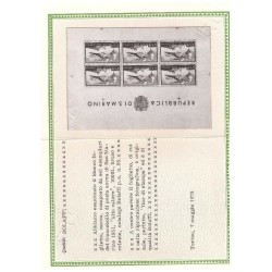 SAN MARINO 1951 - FOGLIETTO BANDIERA     NUOVO **  LUSSO