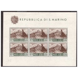 SAN MARINO 1951 - FOGLIETTO  VEDUTE   NUOVO **