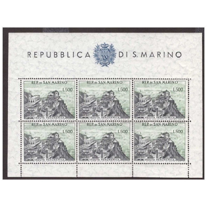 SAN MARINO 1958 - FOGLIETTO  VEDUTE   NUOVO **