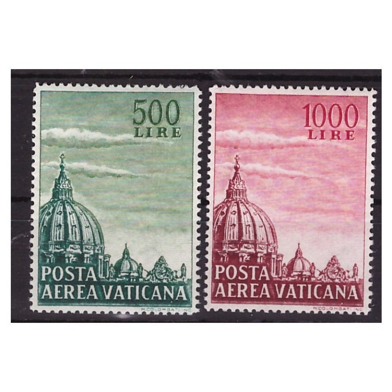 VATICANO - 1958 POSTA AEREA CUPOLONE SERIE NUOVA **