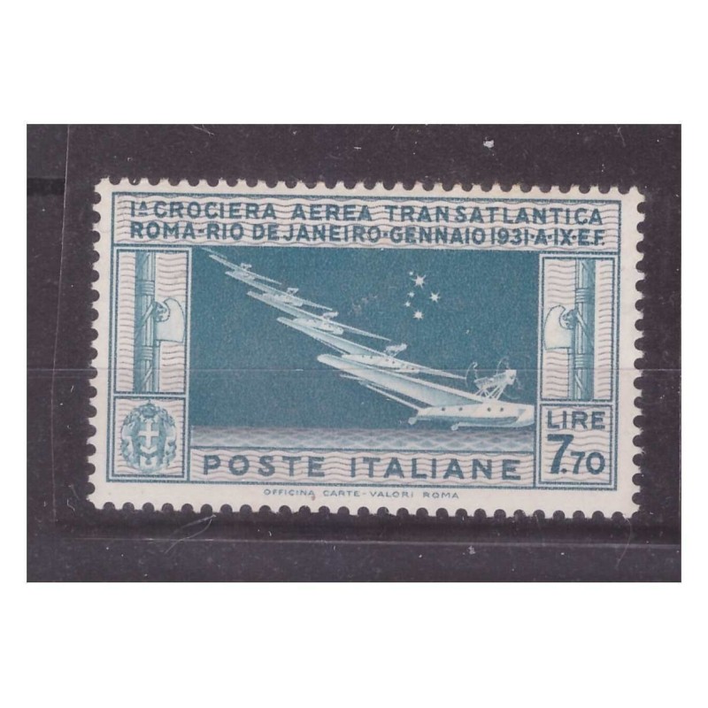 REGNO 1930  -  CROCIERA BALBO   LIRE  7,70   NUOVO  **