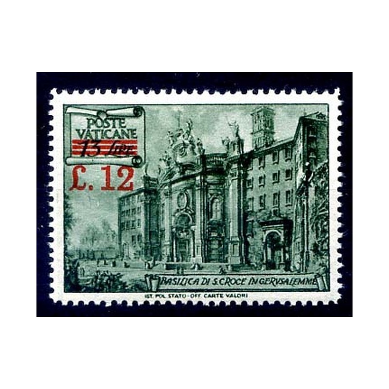 VATICANO 1952 - BASILICHE SOPRASTAMPATO NUOVO **